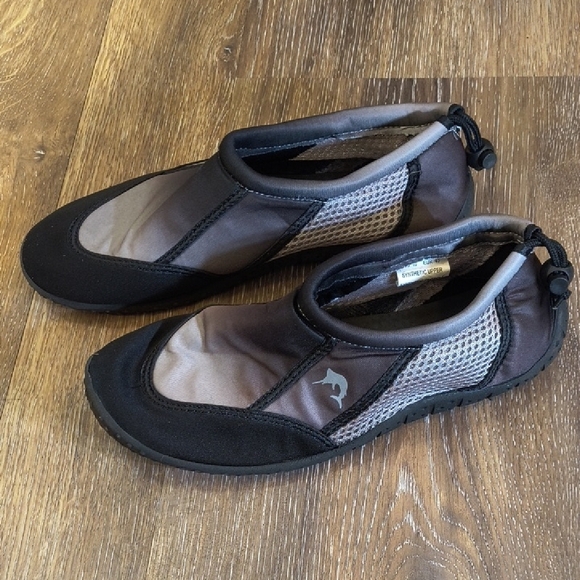 Reel Legends Black and Gray Slip-On Boat Shoes - Picture 4 of 6